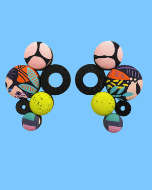 Vine Earrings- Black- Gumball