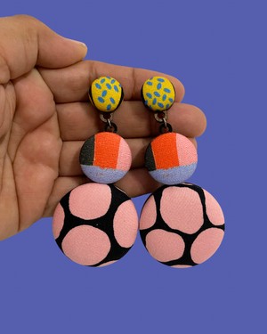 Azúcar Earrings- Funky in Pink