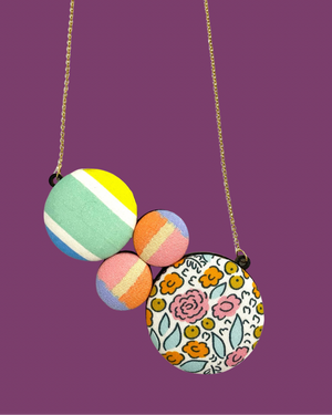 Barra Necklace- Pastel Flowers