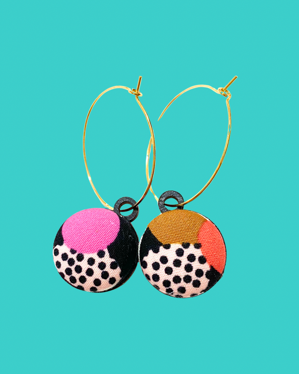Big Everyday Hoops- Neon Spots (Reversible)